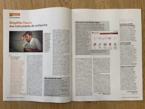 Photo de la double page du magazine Généalogie